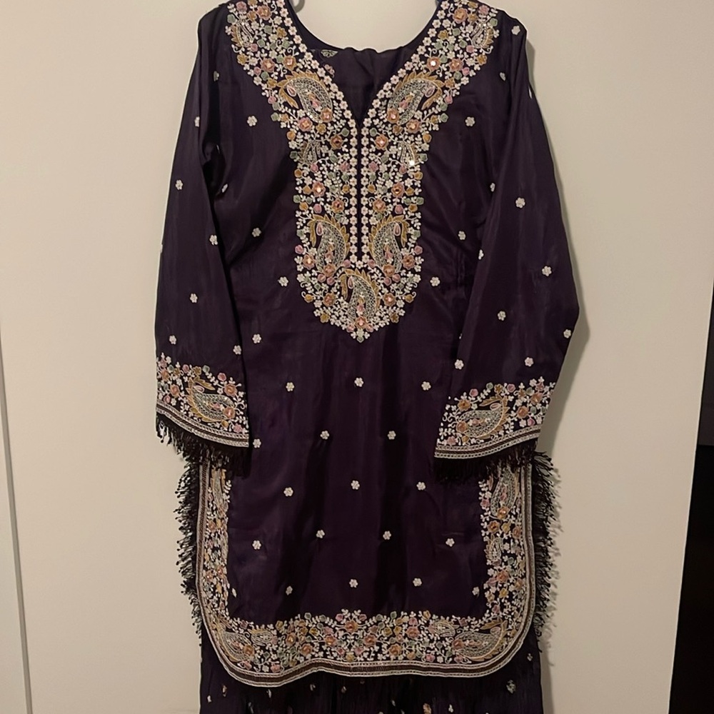 Sharara with thread embroidery